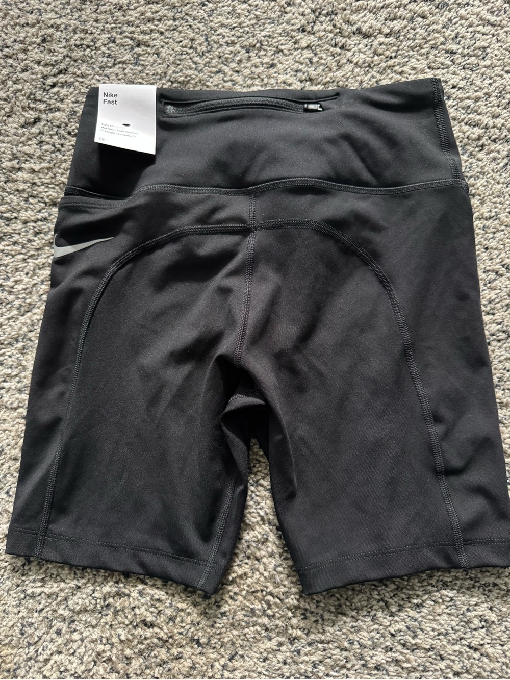 Nike Black Fast Women's Bike Shorts with Reflective Swoosh